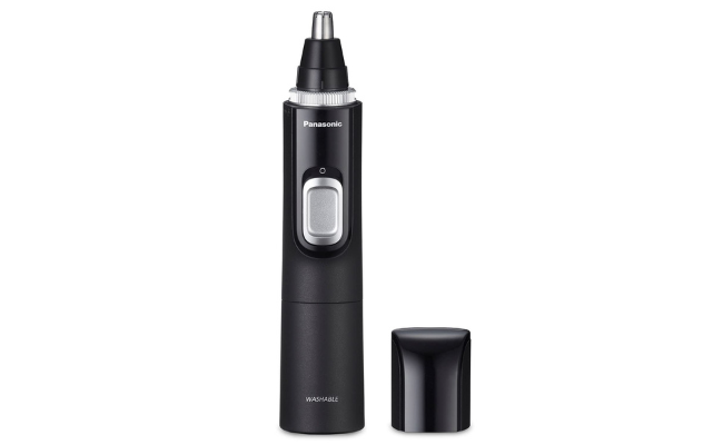 Panasonic Ear and Nose Hair Trimmer for Men with Vacuum Cleaning System, Powerful Motor and Dual-Edge Blades for Smoother Cutting, Wet/Dry – ER-GN70-K (Black)