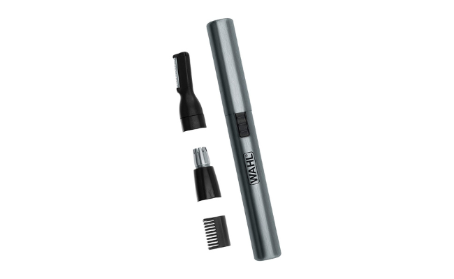 Wahl Micro Groomsman Personal Pen Trimmer & Detailer for Hygienic Grooming with Rinseable, Interchangeable Heads for Eyebrows, Neckline, Nose, Ears