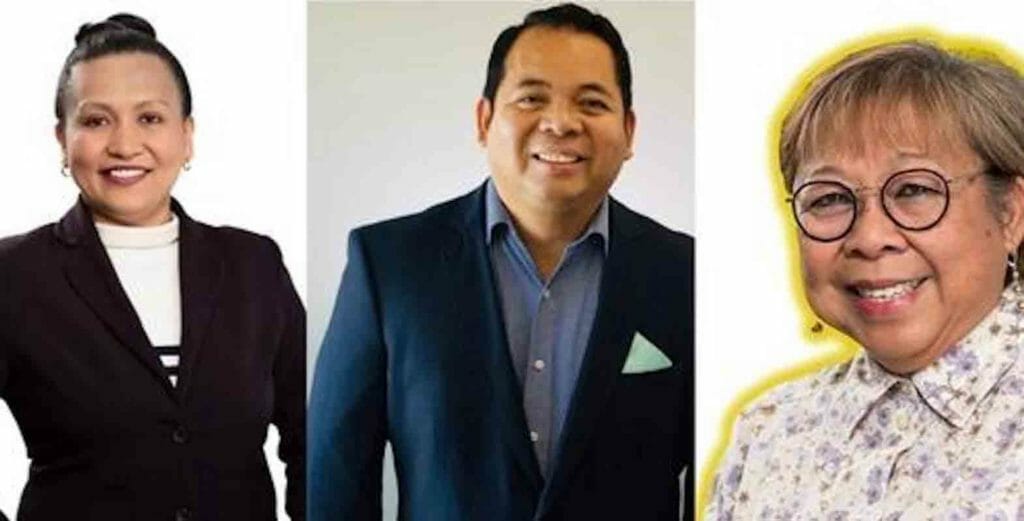  Three Filipino Canadians won in the school trustee election in the Winnipeg, Manitoba School Division: Ann Evanglista (left), Dante Aviso and Perla Javate. (PhilippineCanadianNews.com)