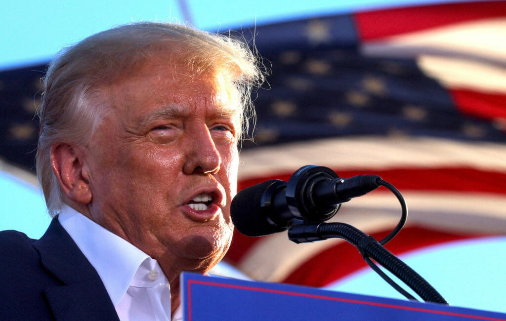 Former U.S. President Donald Trump speaks during a rally ahead of the midterm elections, in Mesa, Arizona, U.S., October 9, 2022. REUTERS/Brian Snyder