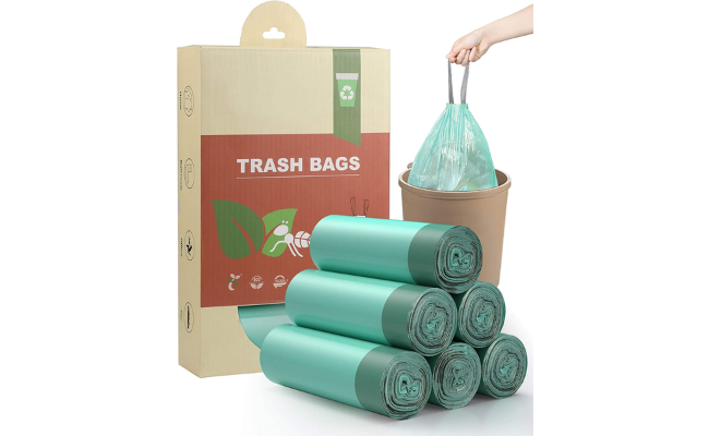 AYOTEE 4 Gallon Compostable Trash Bags,Drawstring 4 Gallon Trash