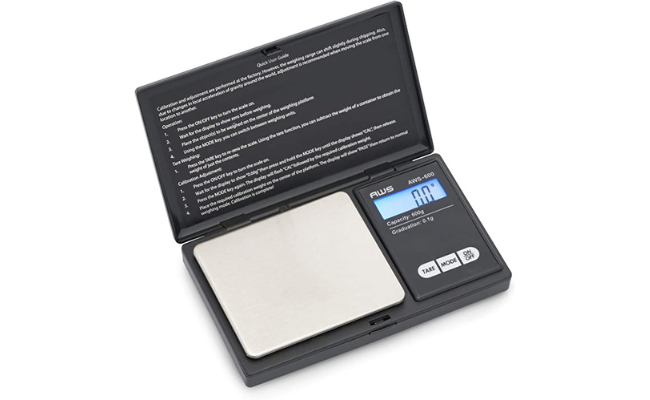 AWS Series Digital Pocket Weight Scale 600g x 0.1g, (Black)
