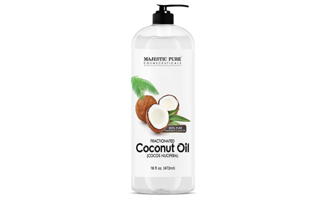 MAJESTIC PURE Fractionated Coconut Oil - Relaxing Massage Oil, Liquid Carrier Oil for Diluting Essential Oils - Skin, Lip, Body & Hair Oil Moisturizer & Softener - 16 fl oz