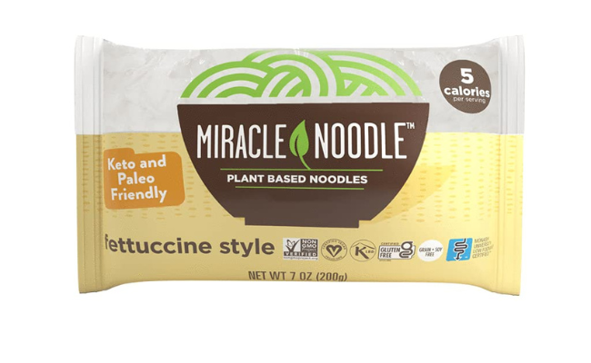  Miracle Noodle Fettuccine Pasta - Plant Based Shirataki Noodles, Keto, Vegan, Gluten-Free, Low Carb, Paleo, Kosher, 0 Calories, Soy Free, Non-GMO 