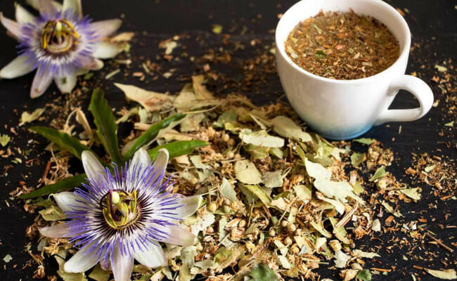Use dried passionflower tea or its extract oil