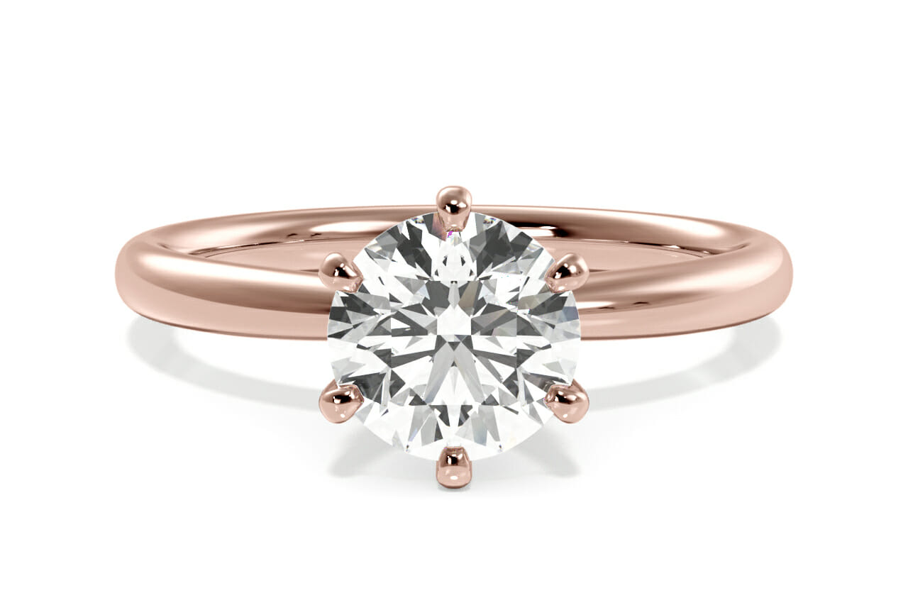 14K Rose Gold Engagement Ring