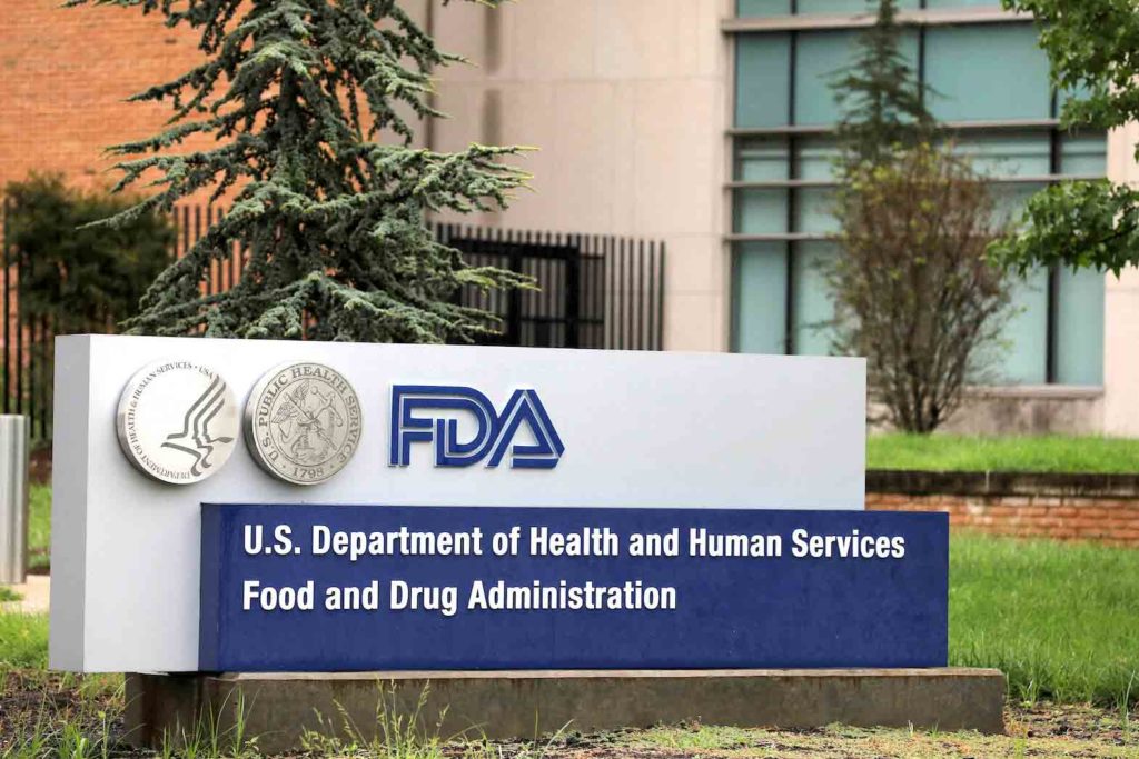 Signage is seen outside of the Food and Drug Administration (FDA) headquarters in White Oak, Maryland, U.S., August 29, 2020. REUTERS/Andrew Kelly/File Photo