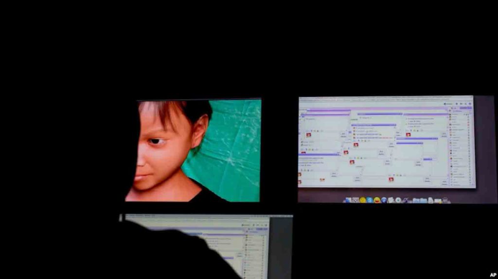 A researcher viewing a public chat room where users solicit computer-generated images of minors from the Philippines. VOA