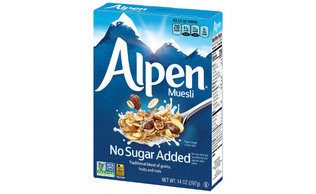 Alpen Muesli Cereal, No Sugar Added, 14 Ounce