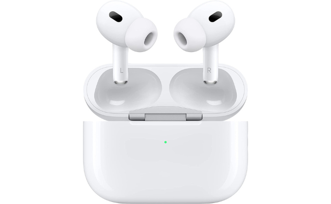 Apple AirPods Pro (2nd Generation) Wireless Earbuds, Up to 2X More Active Noise Cancelling, Adaptive Transparency, Personalized Spatial Audio