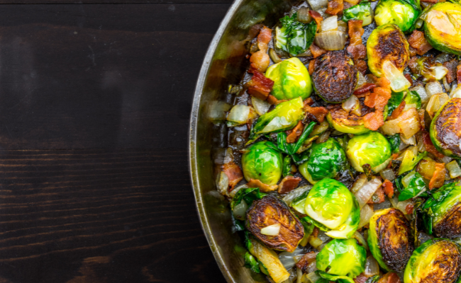 Brussels sprouts with Heaps of Bacon