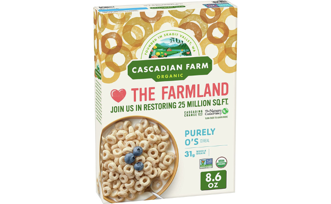  Cascadian Farm Organic Cereal, Purely O's, 8.6 oz