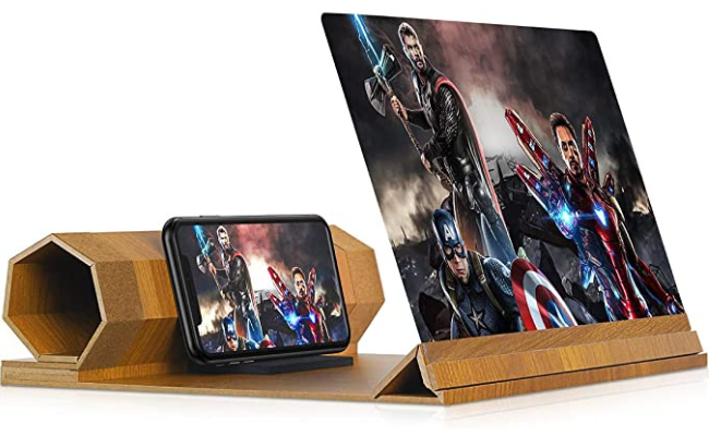 12’’ Screen Magnifier for Smartphone – Mobile Phone 3D Magnifier Projector Screen for Movies, Videos, and Gaming – Foldable Phone Stand with Screen Amplifier