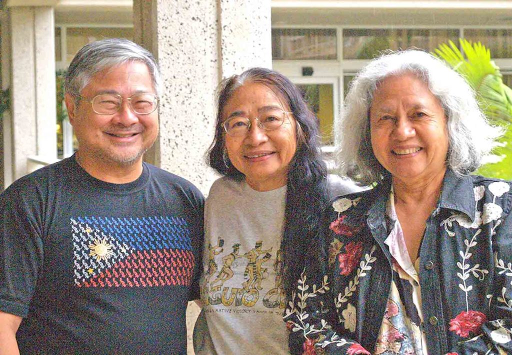 Operation Manong staffer Clement Bautista with Melinda Kerkvliet and co-founder Amy Agbayani (right) continue to promote  diversity and equal access to education. UH