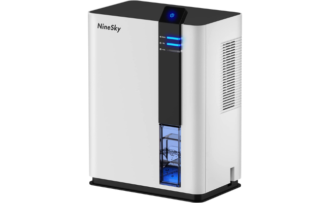 NineSky Dehumidifier for Home, 88 OZ Water Tank, Dehumidifier for Bathroom, Bedroom with Auto Shut Off, 5 Colors LED Light