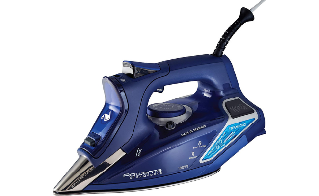  Rowenta DW9280 Digital Display Steam Iron for Clothes, 1800W, Stainless Steel Soleplate, 400 Steam Holes, Vertical Steaming, Variable Steam Control