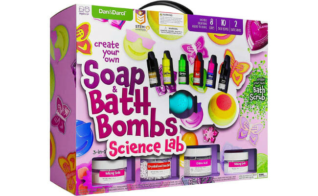 Soap & Bath Bomb Making Kit for Kids, 3-in-1 Spa Science Kit, Craft Gifts For Girls & Boys Age 6, 7, 8, 9, 10-12 Year Old Girl Crafts Kits : DIY Science Experiment Toys, Craft Gift For Kids Ages 6-12+