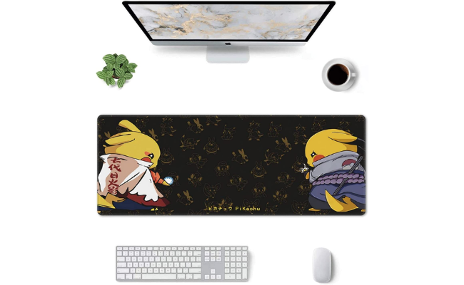 Anime Customized Large Extended Gaming Mouse Pad with Stitched Edges and Non-Slip Rubber Base