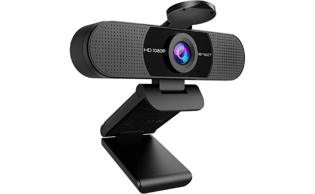 1080P Webcam with Microphone, EMEET C960 Web Camera, 2 Mics Streaming Webcam with Privacy Cover, 90°View Computer Camera, Plug&Play USB Webcam