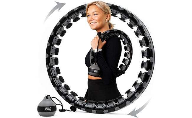  Roll over image to zoom in Johan & John Smart Weighted Hula Hoop, Infinity Hoop for Adults Weight Loss, Kids, Plus Size