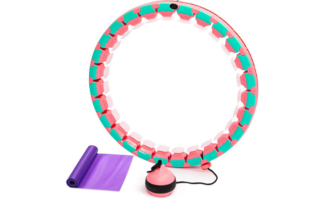 LUBBYGIM Smart Weighted Hula Fit Hoop for Women & Kids, Infinity Hoop Plus Size for Weight Loss