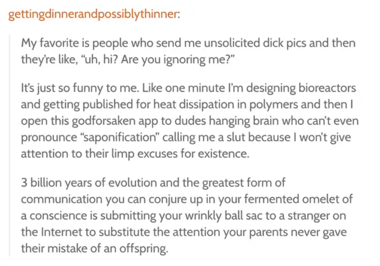 This poetic response to dick pics