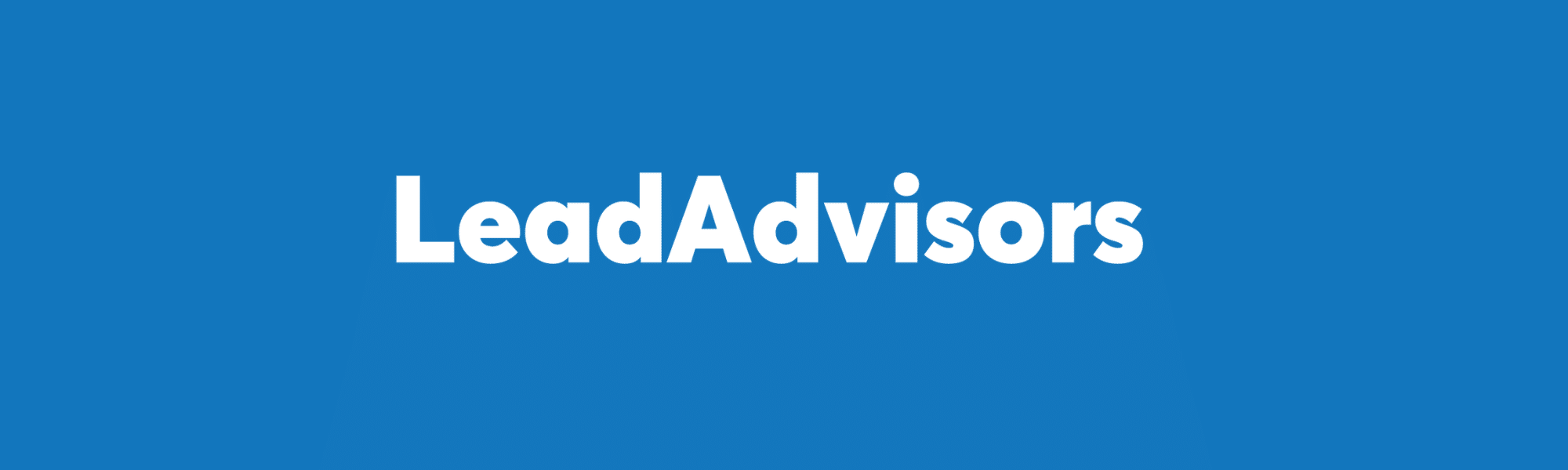 Leadadvisors logo in blue background