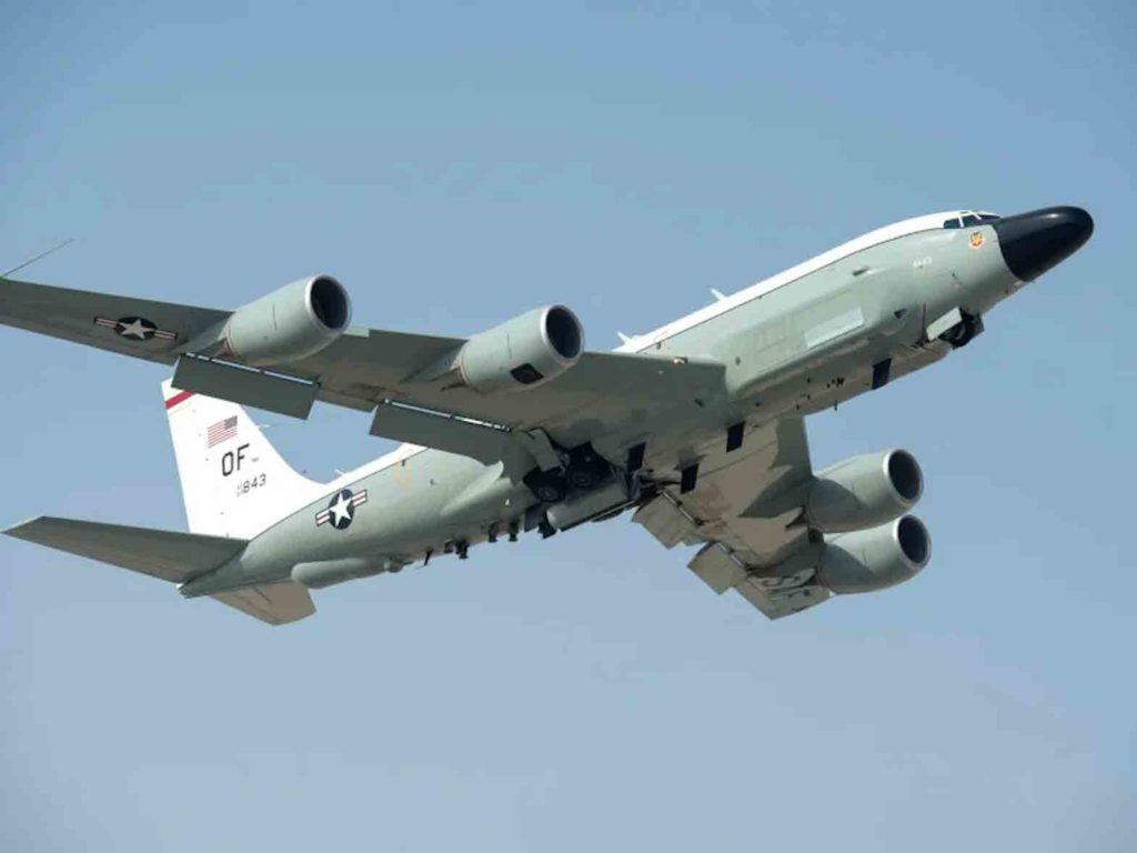 The incident, which involved a Chinese Navy J-11 fighter jet and a U.S. air force RC-135 aircraft (above), took place on Dec. 21, the U.S. military said in a statement. USAF