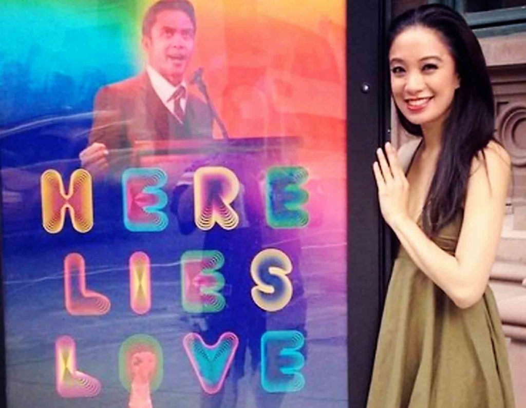  Filipino American Jaygee Macapugay played Imelda Marcos in a previous staging of “Here Lies Love.” INSTAGRAM