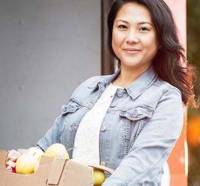 Award-winning entrepreneur and food-security activist Lourdes Juan (left photo) looks for innovative concepts that get “food to people, with dignity.” (RescueFood Photo). 