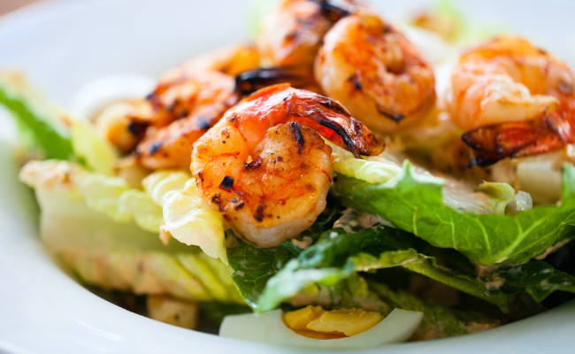 Caesar Salad with Shrimp