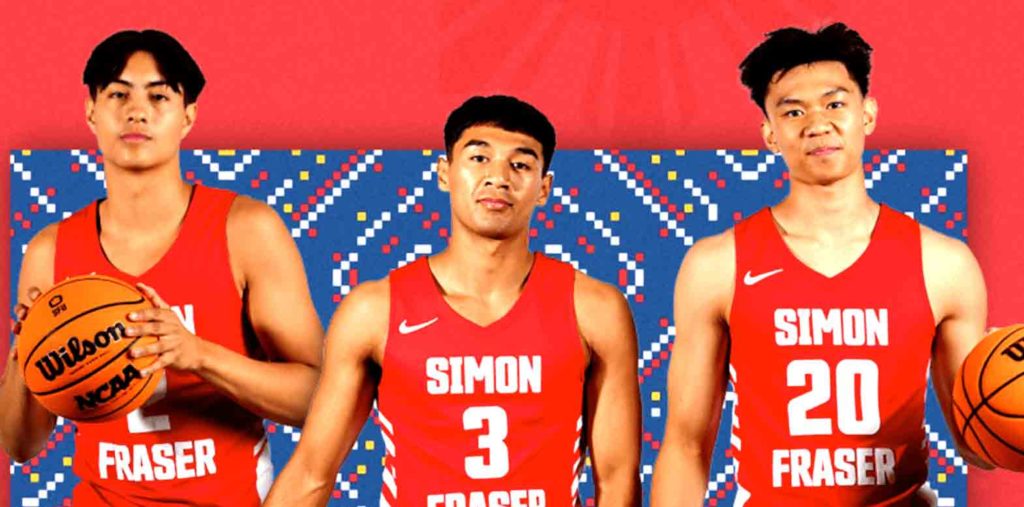 Filipino Canadian basketball players David Penney, Elliott Dimaculangan and Hunter Cruz-Dumont are part of the Simon Fraser University basketball team. PCN