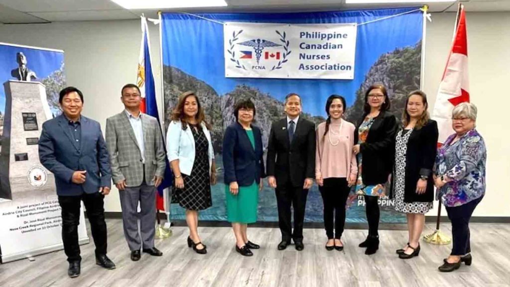 Members of the Philippine Canadian Nurses Association: Alberta is setting aside a budget to help internationally educated nurses get accreditation faster. (CBC Photo / Lucy Reyes)