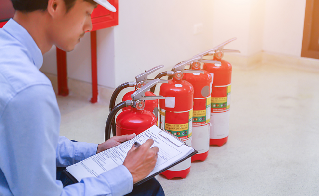 Checking the Fire Extinguishers and Other Safety Equipment