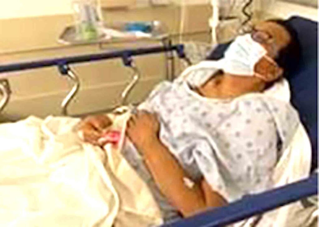 Arriola while confined at the UC Davis Medical Center for injuries after he and his wife were attacked in Sacramento, California. CONTRIBUTED 