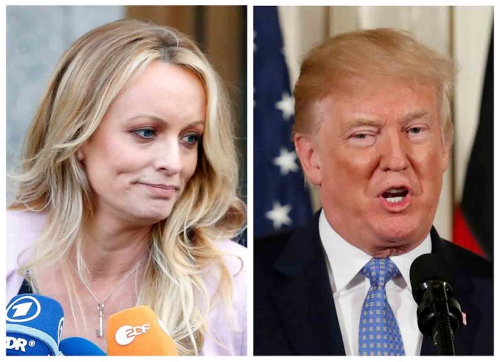 A combination photo shows Adult film actress Stephanie Clifford, also known as Stormy Daniels, and U.S. President Donald Trump. REUTERS