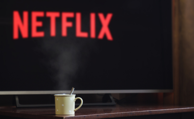 Image of a TV screen with Netflix logo