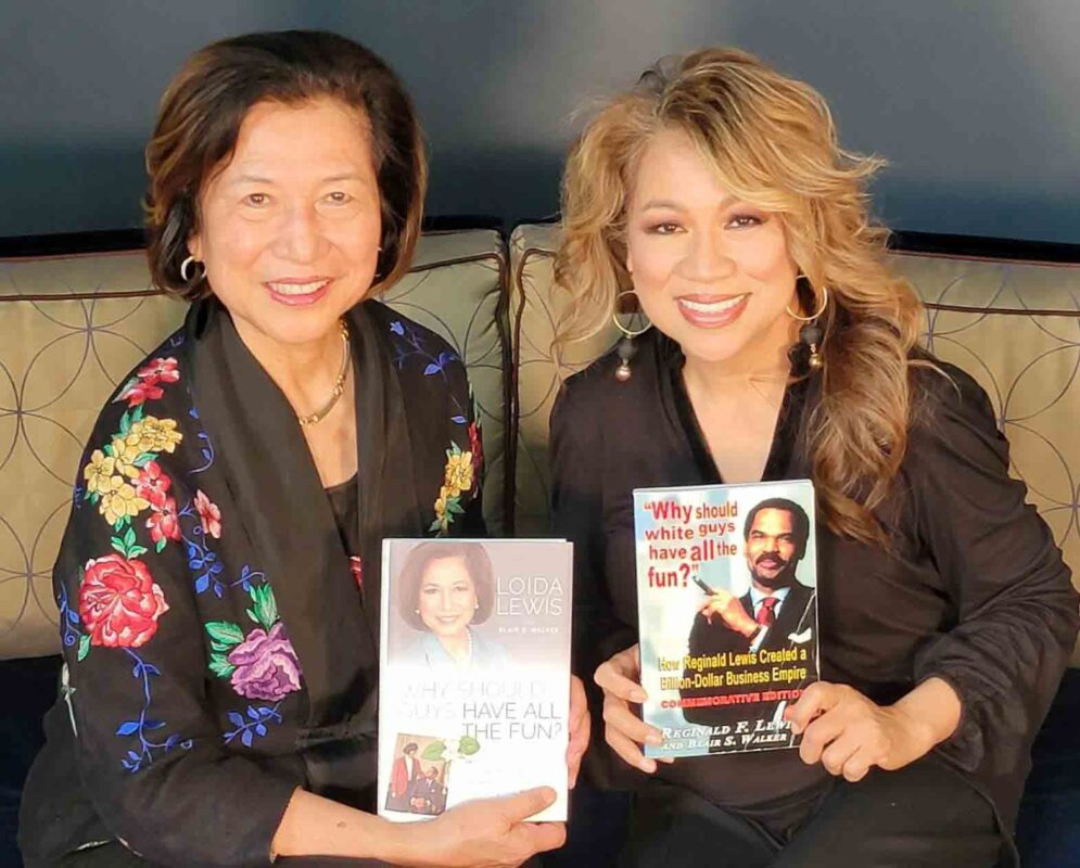 Loida Nicolas Lewis (left) with TV host Luisa Marshall in Vancouver, BC. CONTRIBUTED 
