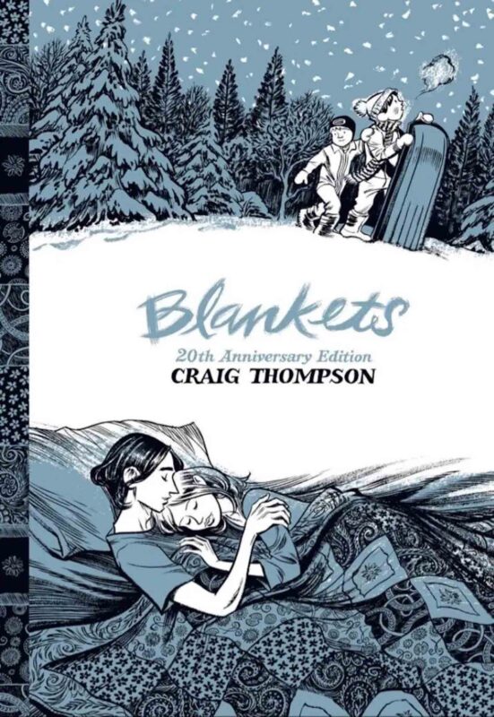“Blankets” is an award-winning autobiographical graphic novel about childhood sexual abuse of young man raised in an evangelical Christian family who experiences first love.