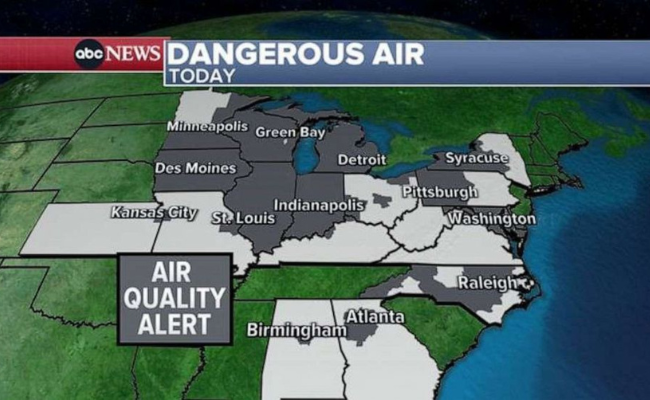 Air Quality Alerts Hit 20 US States