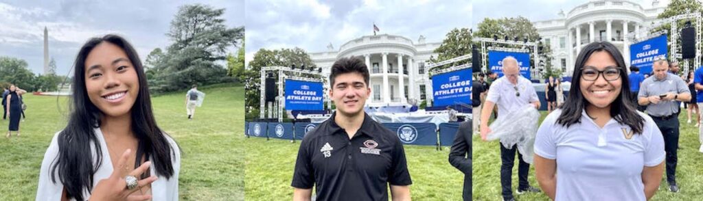 Faith Nguyen, a sophomore on the UCLA women’s soccer team; Robbie Pino and his University of Chicago team won a men’s soccer national championship; Jennifer Loredo (bowling MVP from Vanderbilt University is a college junior majoring in Law, History and Society. GEORGIO DANO