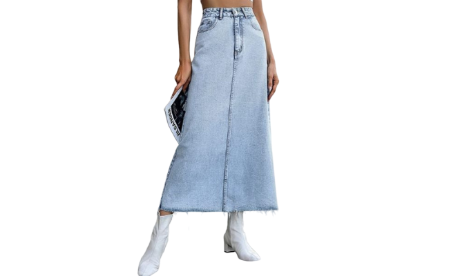 Denim Maxi Skirt