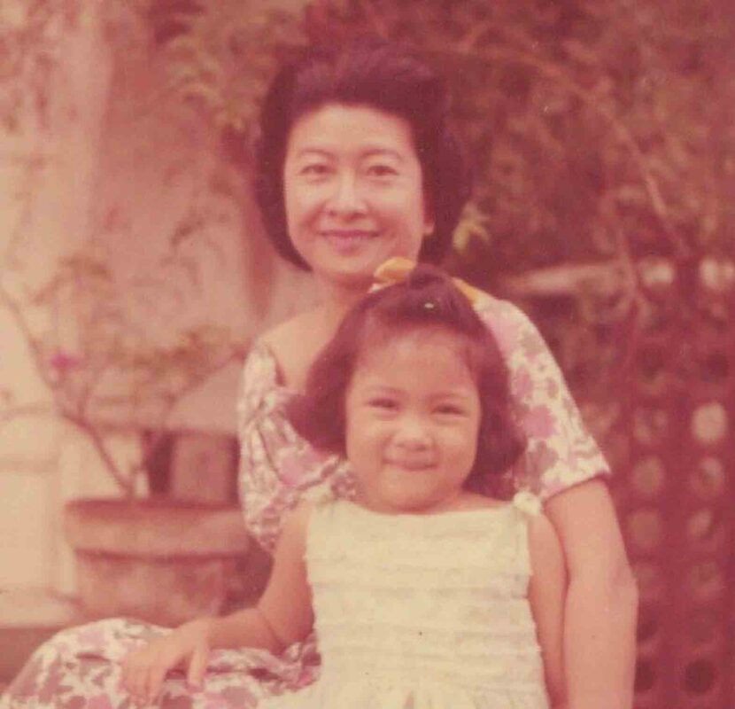 Elizabeth Besa Quirino (front) with her mother Lourdes "Lulu" Reyes Besa. CONTRIBUTED