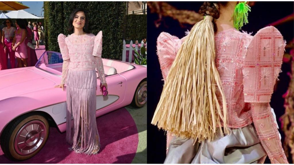 Pink terno by Pinoy designer Dennis Lustico turns heads at the ‘Barbie’ LA premiere