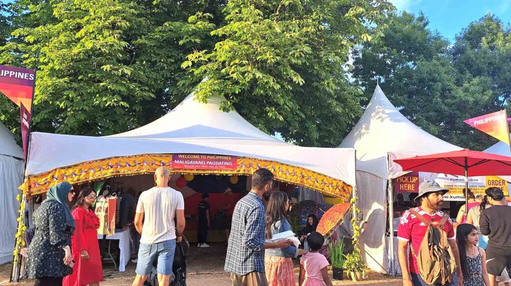 Crowds flock to the Philippine Pavilion which won the Best Dressed Pavilion award in the recent Surrey Fusion Festival. CONTRIBUTED 