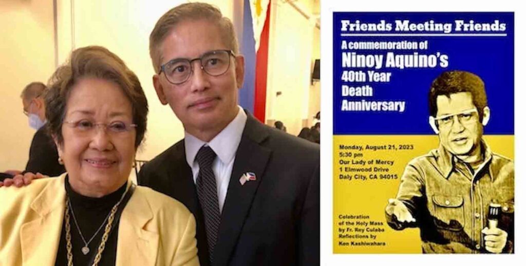 Lupita Aquino Kashiwahara tapped former youth leader Donny de Leon to lead the gathering to commemorate the 40thanniversary of the assassination of Ninoy Aquino. CONTRIBUTED