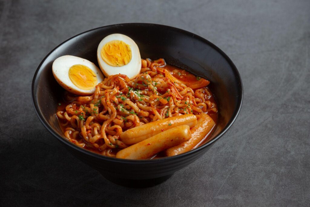 Korean noodle recipe with topokki