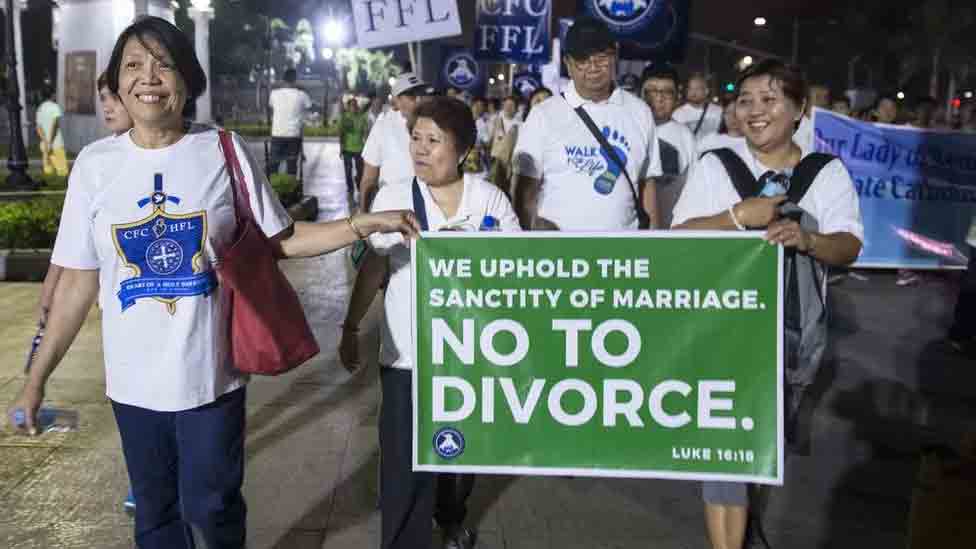 A protest against a proposed divorce law in the Philippines, AFP FILE PHOTO