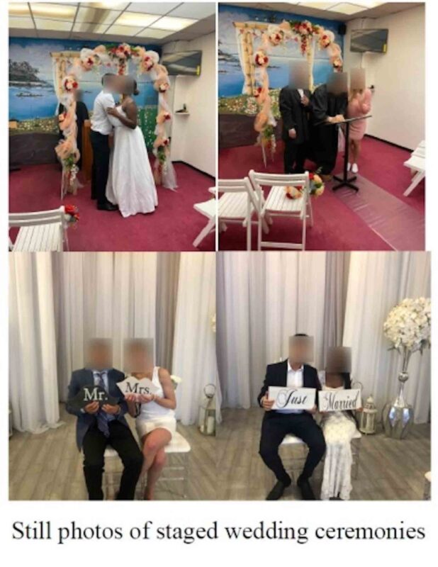 Photo of the sham marriages arranged by Marcialito Benitez from USDOJ