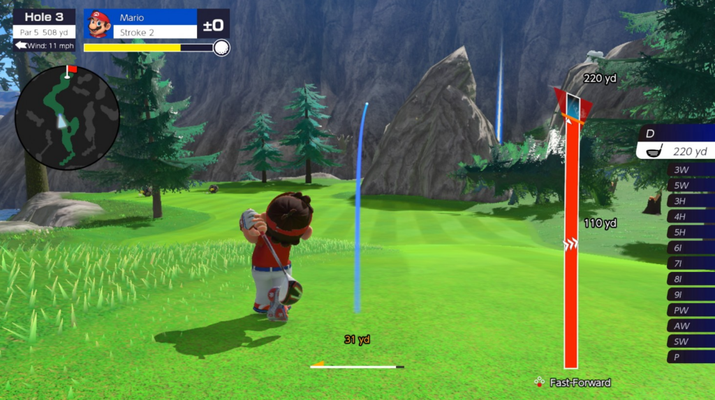 Mario Golfe Super Rush in-game screen cap